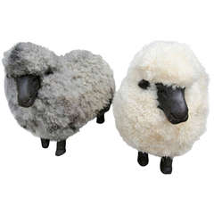 Pair of Lalanne-Style Sheep