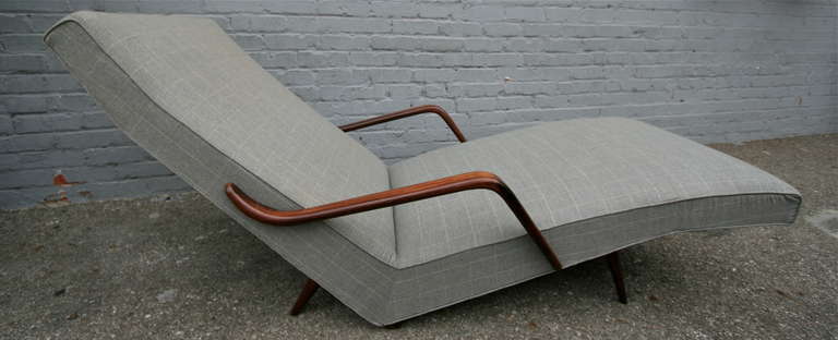 Mid-Century Modern Scapinelli Brazilian Chaise Longue Chair