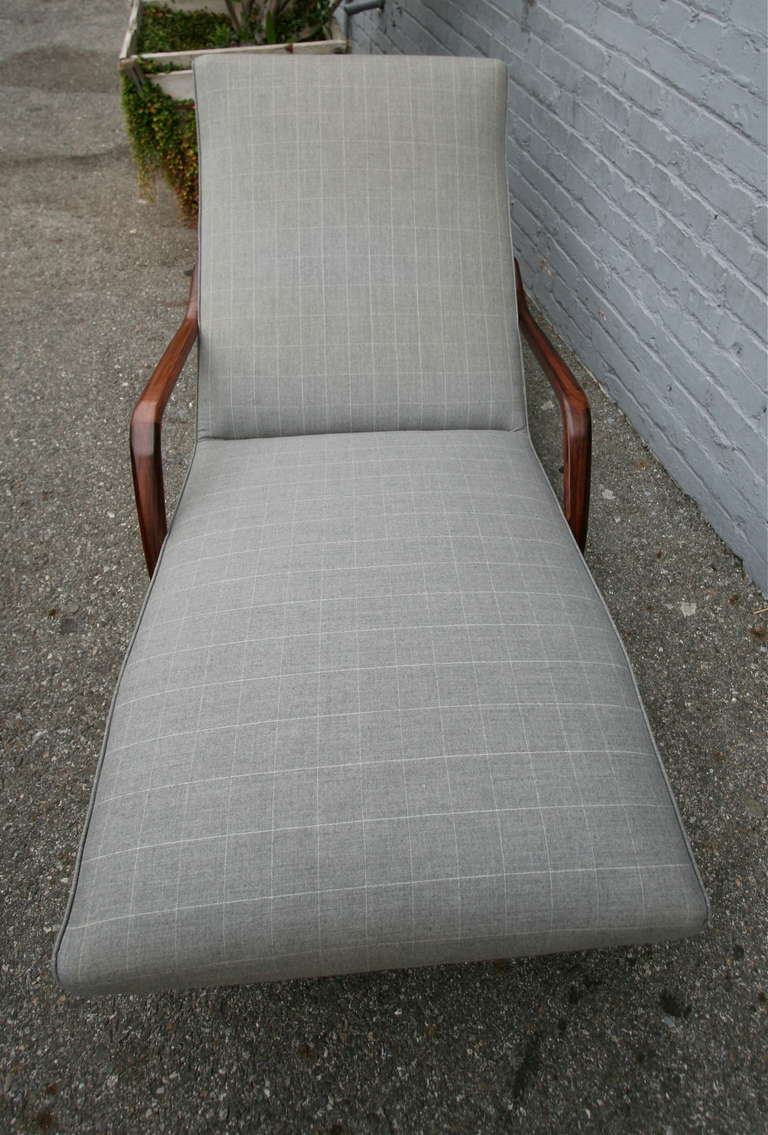 Scapinelli Brazilian Chaise Longue Chair In Excellent Condition In Los Angeles, CA