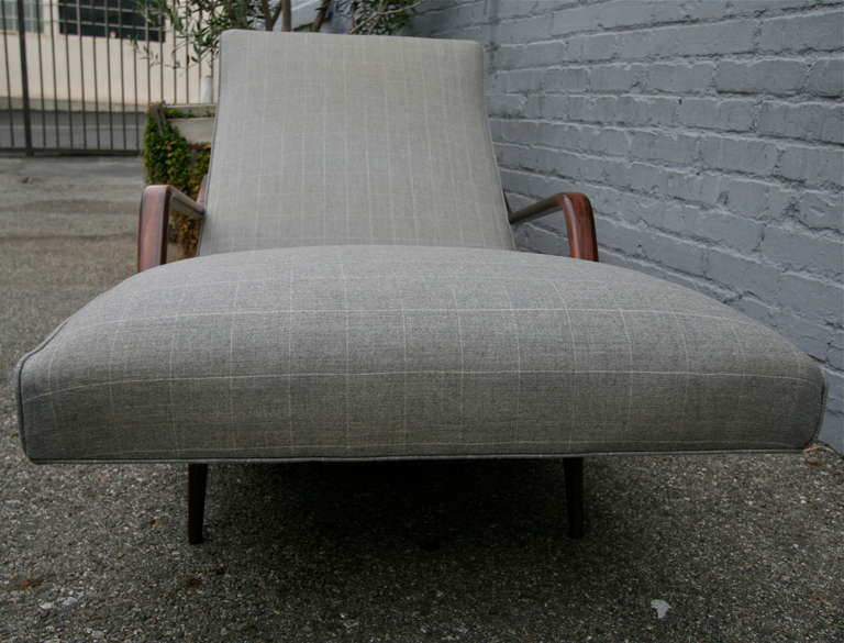 Mid-20th Century Scapinelli Brazilian Chaise Longue Chair