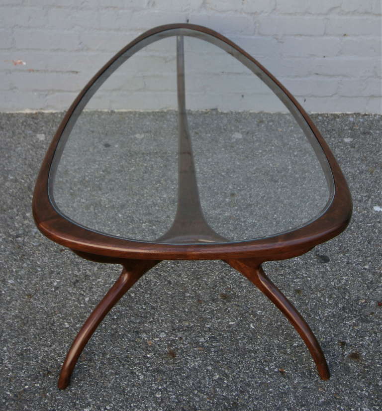 1960s Brazilian Coffee Table with Glass Top 2
