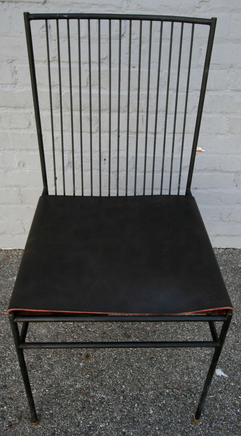 Set of Ten Tenreiro Iron Dining Chairs 1