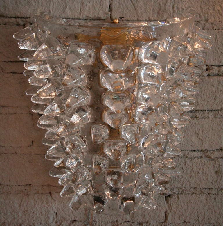 Pair of Murano glass sconces from Barovier e Toso from the 1960s

Please call or use the contact dealer link below to reach us directly with any questions regarding this item. We are happy to obtain delivery quotes from our network of insured