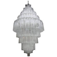 Tiered 1970s Murano Glass Chandelier