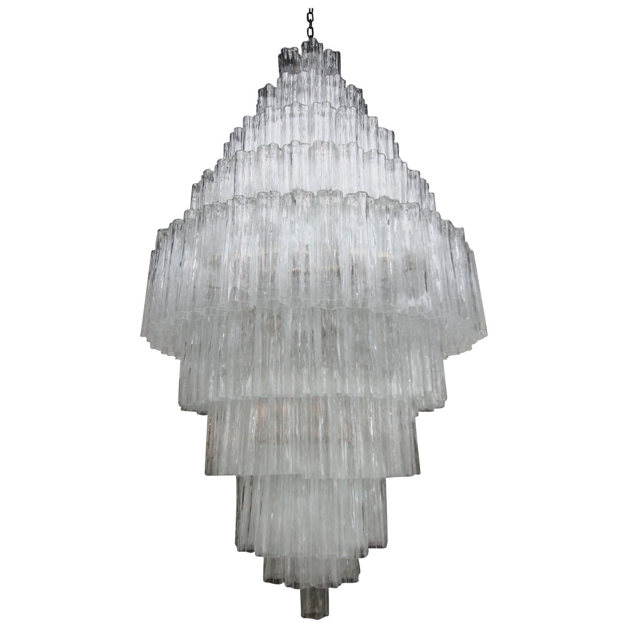 Tiered 1970s Murano Glass Chandelier