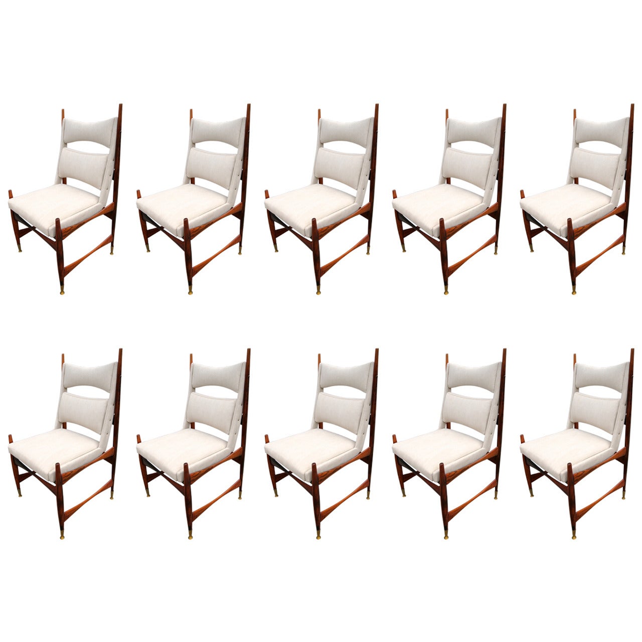 Set of Ten Brazilian Dining Chairs
