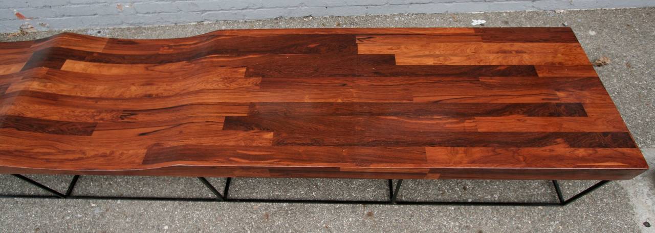 Milieu du XXe siècle Banc Parquet Brazilian Jacaranda 102 de Jorge Zalszupin
