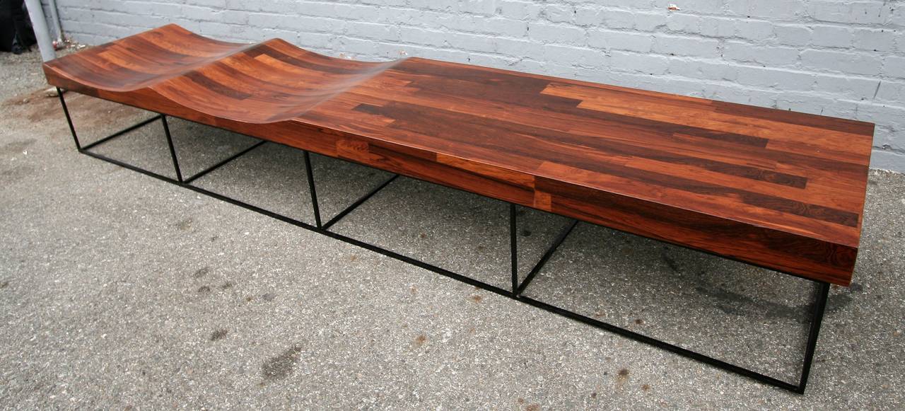 Mid-Century Modern Banc Parquet Brazilian Jacaranda 102 de Jorge Zalszupin