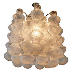 Seguso 1970s Bubble Murano Glass Chandelier 3