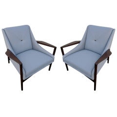 Pair of 1950s Ib Kofod Larsen Armchairs 12