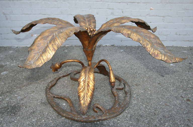 1950s Metal Floral Coffee Table Base 2