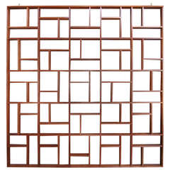 Custom Midcentury Geometric Room Divider 11