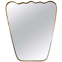 Italian Wavy Brass Mirror 2