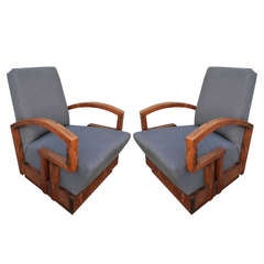 Pair of 1950s Art Deco Armchairs 9