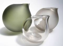 Anna Torfs Small Vaza Glass Vase or Sculpture in Smoke