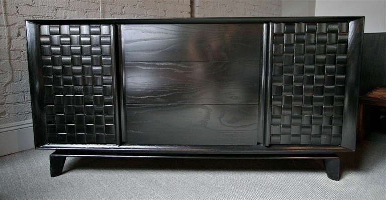 Mid-Century Modern Paul Laszlo Basket Weave Sideboard