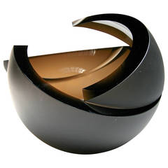 Anna Torfs Armadillo Sphere Glass Sculpture / Vase in Bronze 10