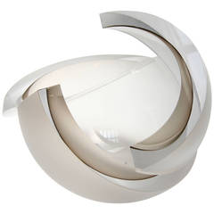 Anna Torfs Armadillo Sphere Glass Sculpture or Vase in Smoke 6