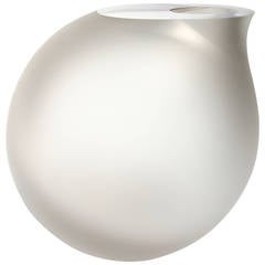 Anna Torfs Vaza Medium Glass Vase or Sculpture in Smoke 8