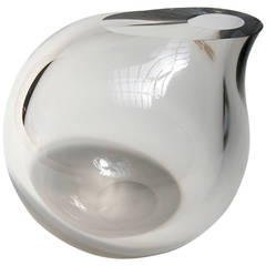 Anna Torfs Vaza Glass Vase / Sculpture in Smoke 8