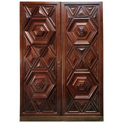 Pair of Carved Jacaranda Doors
