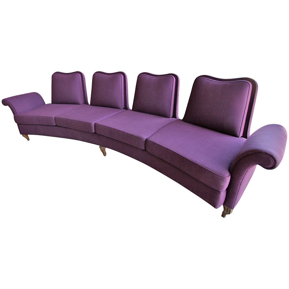 Curved Four Seat Sofa by Dinotti