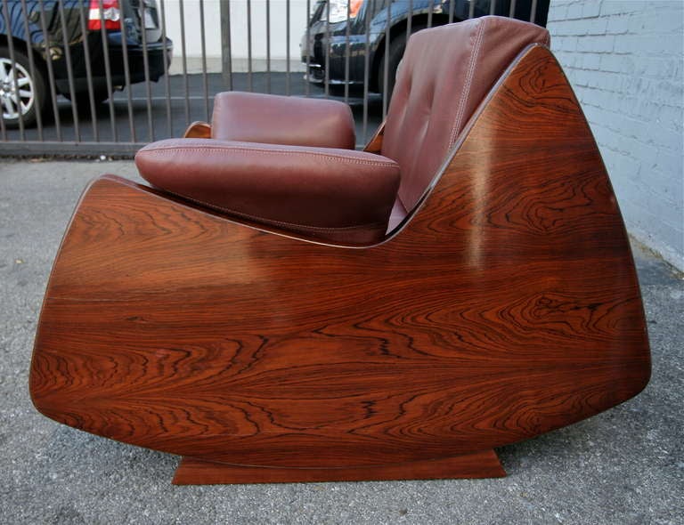 Pair of Jorge Zalszupin 1960s Brazilian Jacaranda Lounge Chairs In Good Condition In Los Angeles, CA