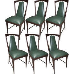 Six Dining Room Chairs with a Matching Table by Borsani