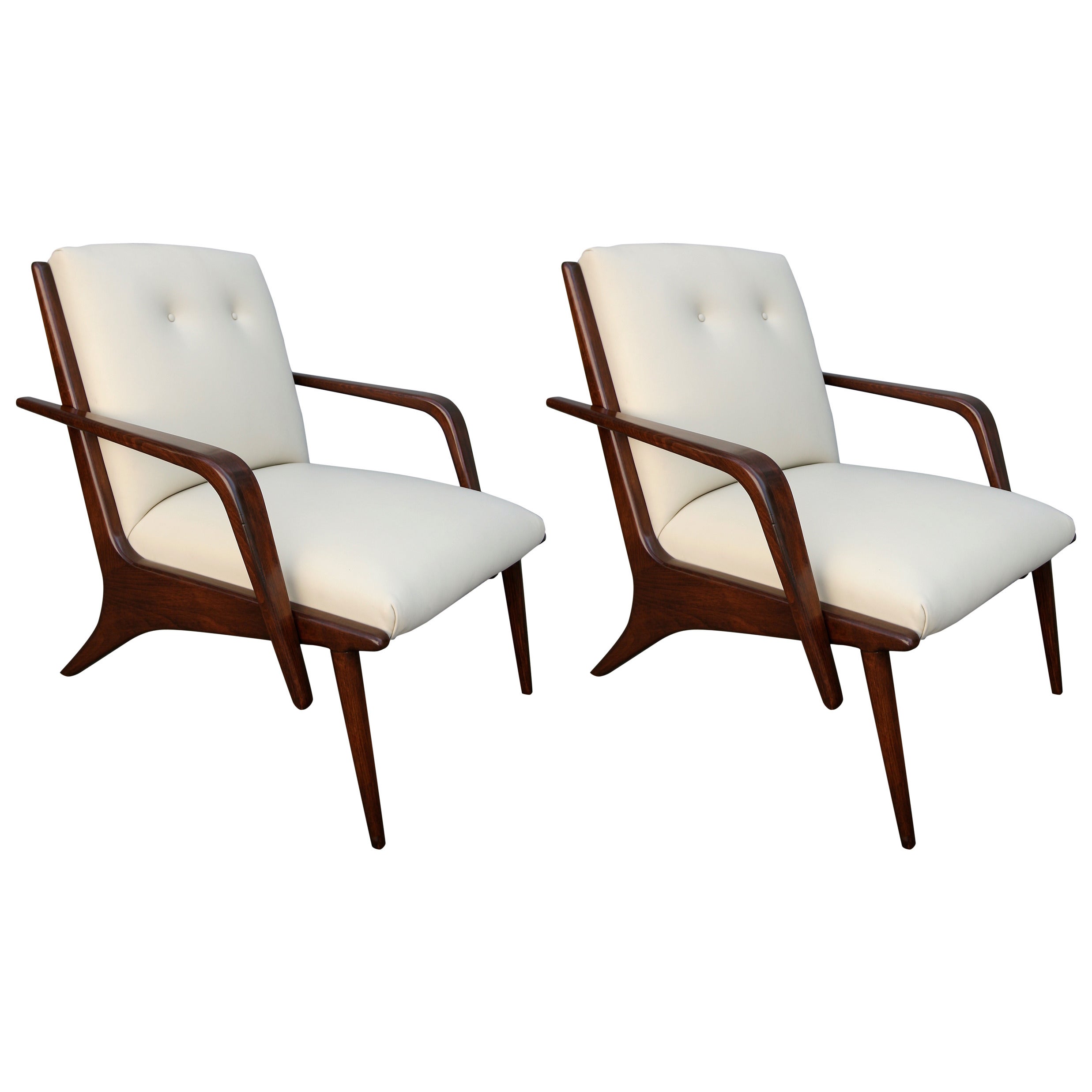 Pair of 1960s Scapinelli Brazilian Armchairs