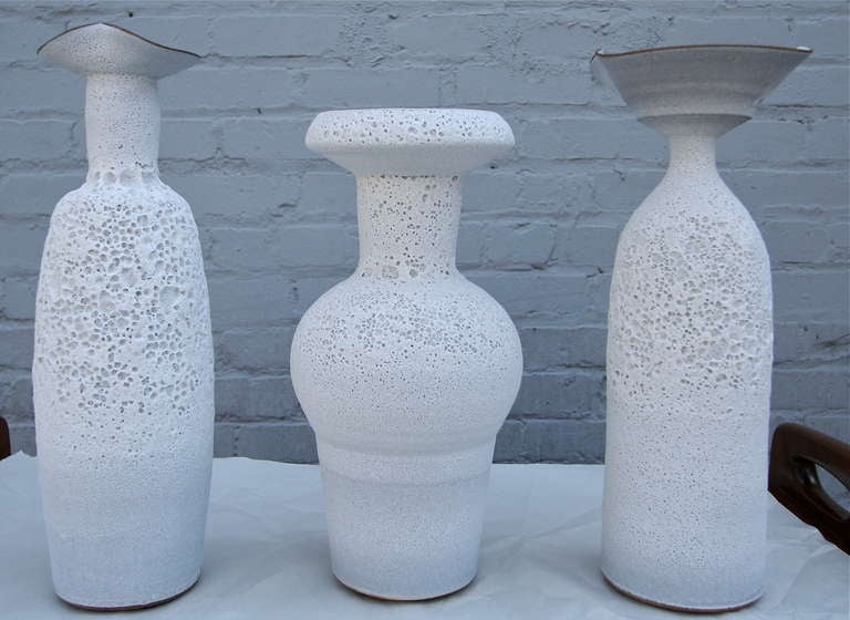 American Set of Ceramic Vases by Jeremy Briddell