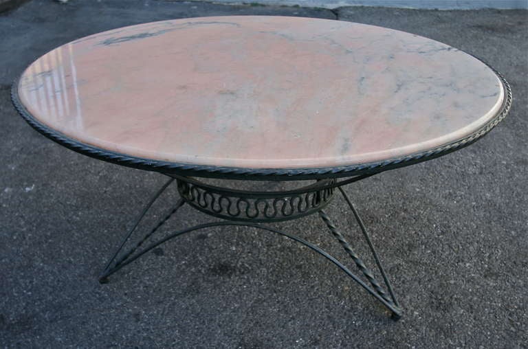 Pink Marble Coffee Table at 1stdibs