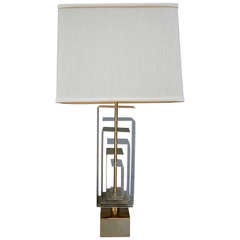 Pair of 1960s Brass and Acrylic Table Lamps by Laurel 3