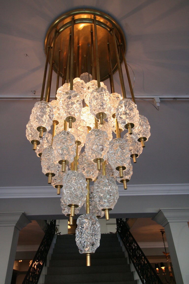 Murano glass chandelier designed by Ercole Barovier