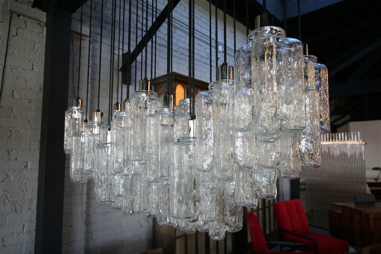 Glass 1960s Kalmar Granada Chandelier