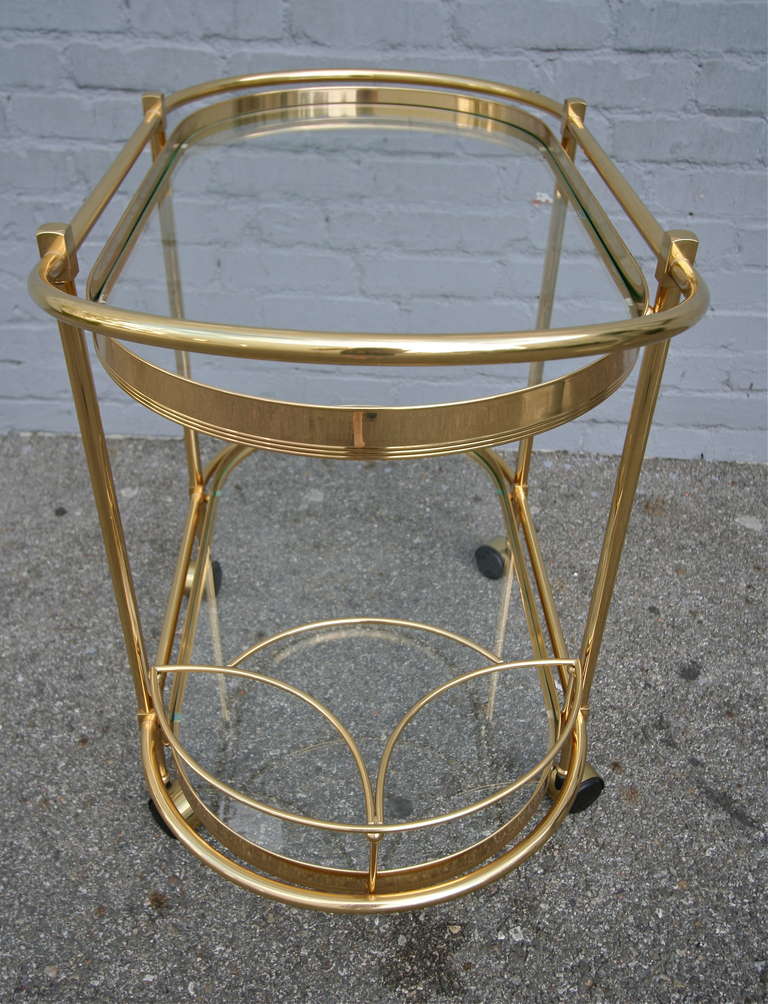 Italian Brass Bar Cart 2