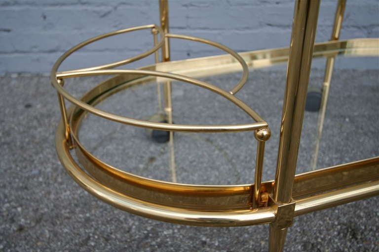 Italian Brass Bar Cart 3