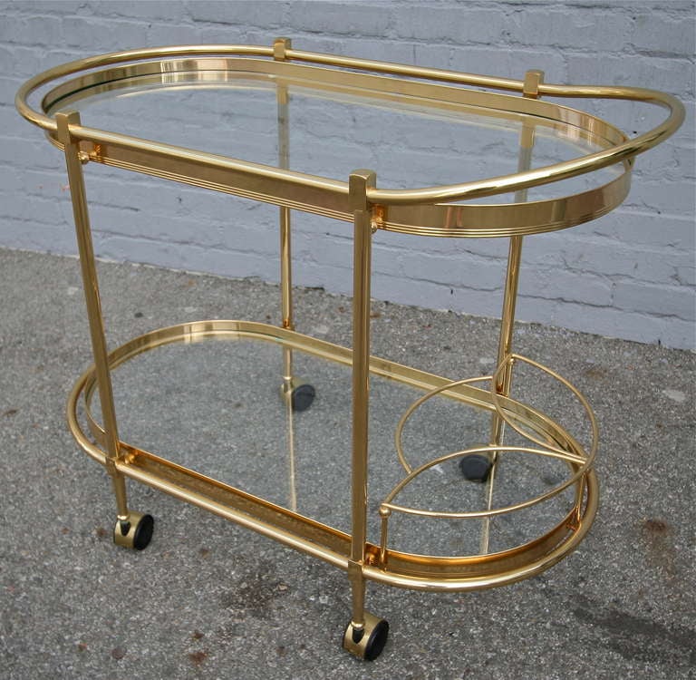 Italian Brass Bar Cart 4