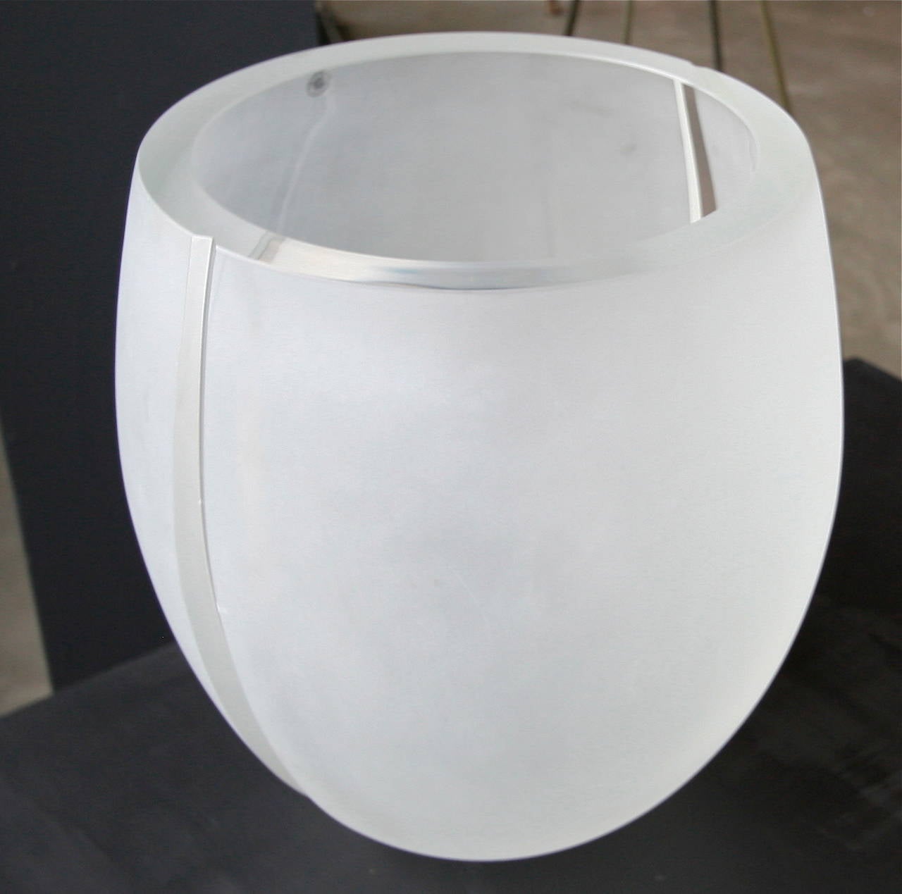 Italian Shapes C Murano White Glass Vase