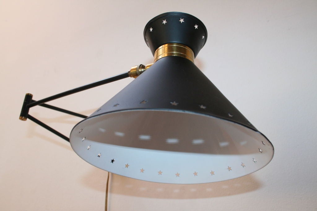 50's Wall Lamp by Pierre Guariche In Excellent Condition In Los Angeles, CA
