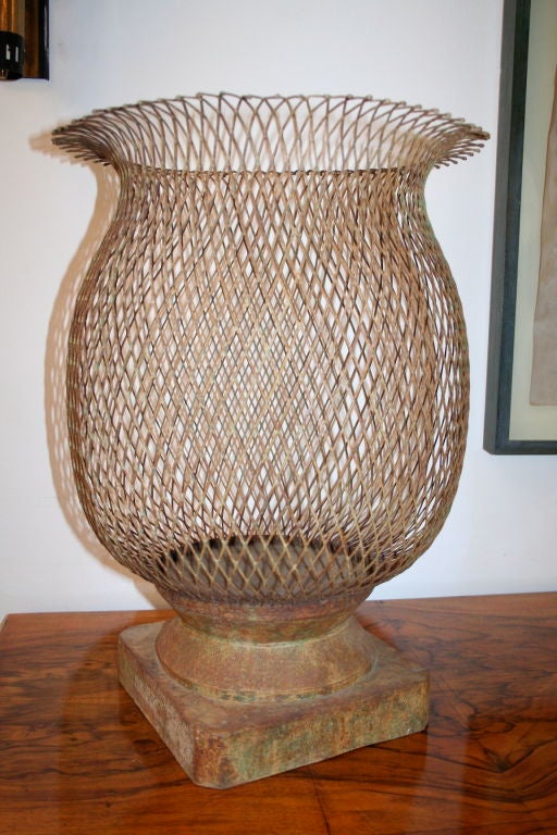 Unusual 20's French iron mash urn