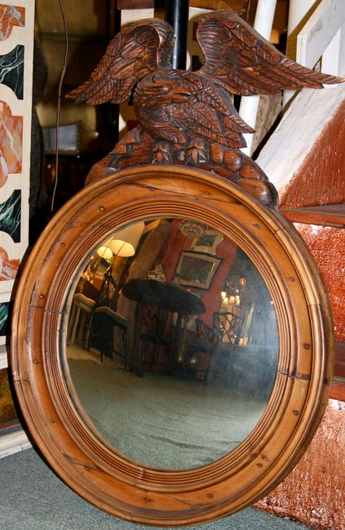 Pair of 19th c. Round Mirrors