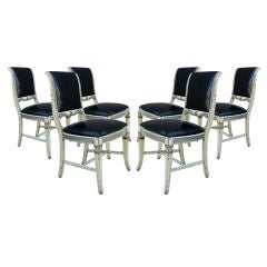 Set of Six Art Deco Dining Chairs