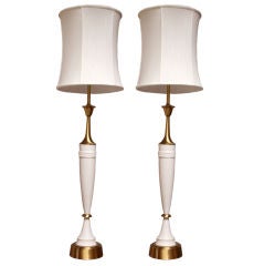 Pair of 60
s Regency Style Tall Lamps