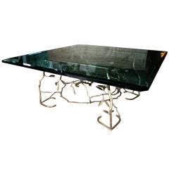 60's Coffee Table with Glass Top
