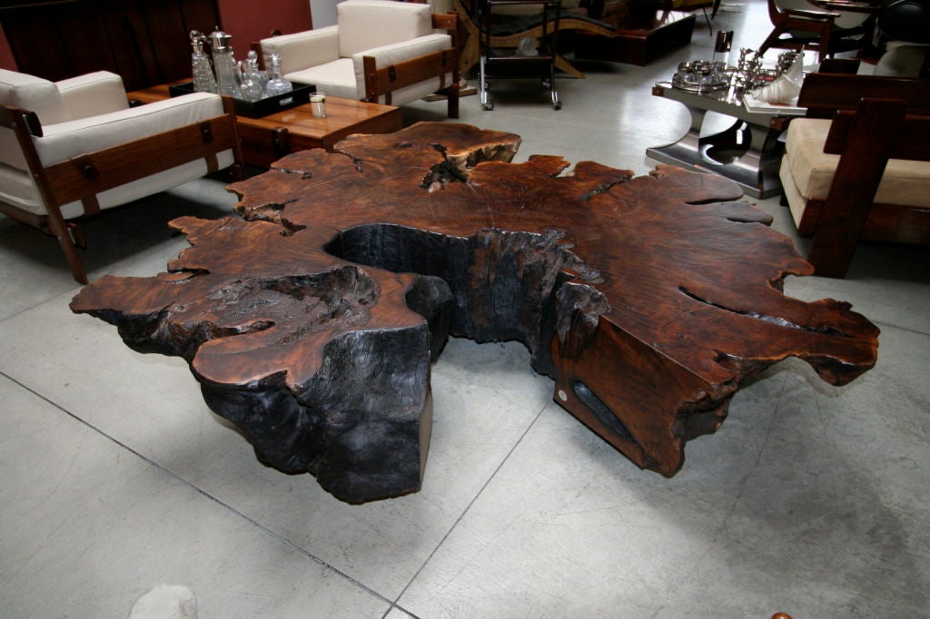 Pedro Petry Fallen Imbuia Wood Bench/Table at 1stDibs