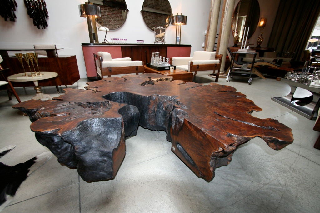 Pedro Petry Fallen Imbuia Wood Bench/Table at 1stDibs