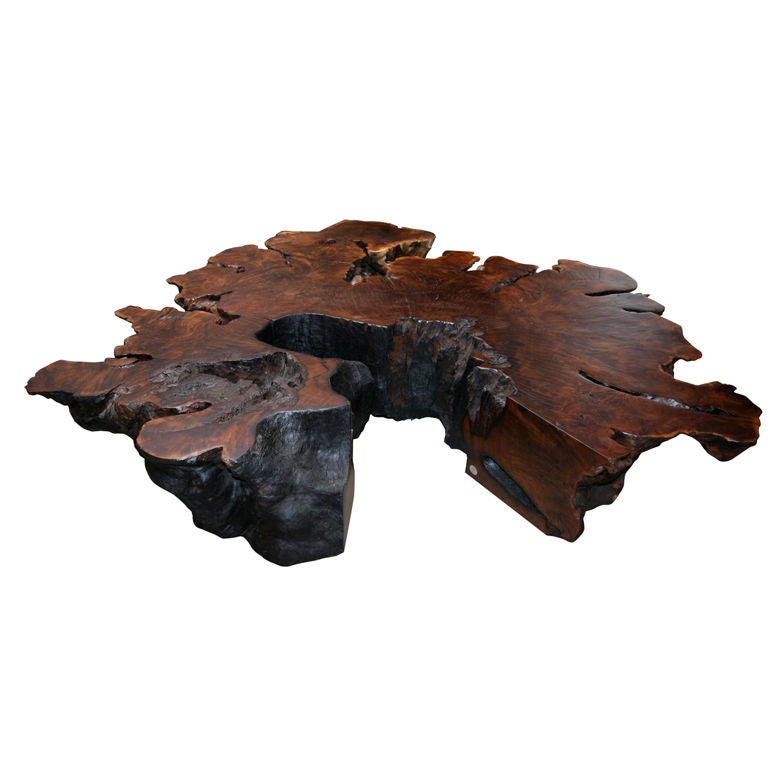 Pedro Petry Fallen Imbuia Wood Bench/Table at 1stDibs