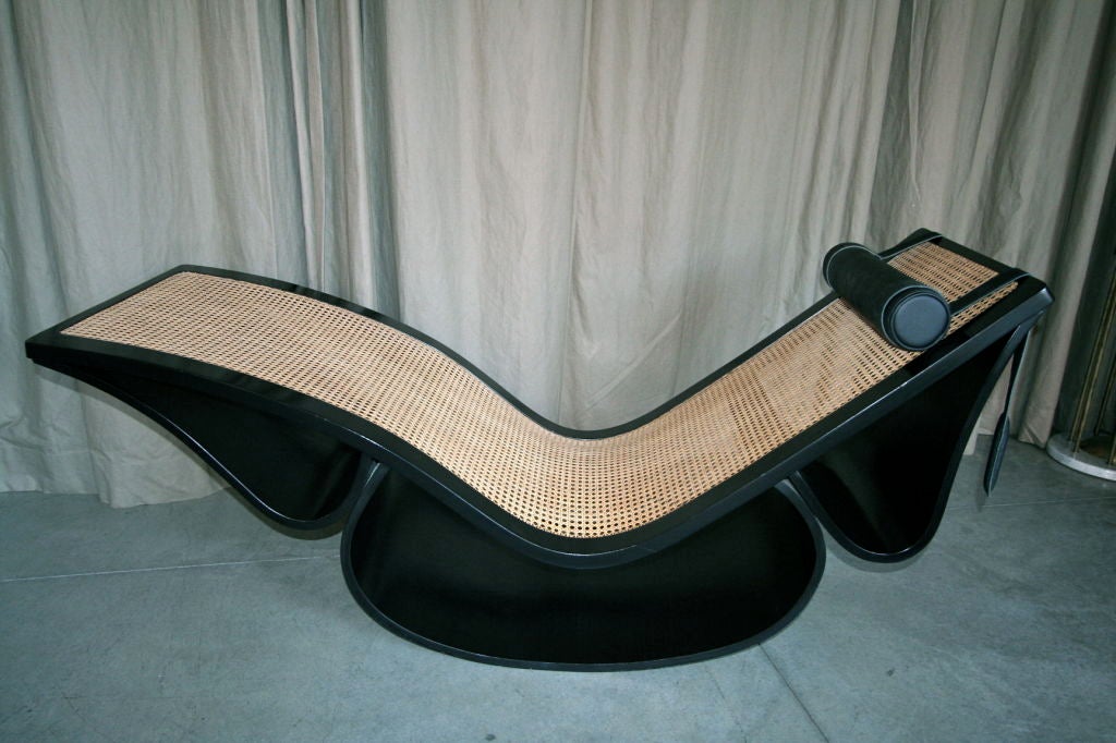 A sculptural rocking chaise lounge 