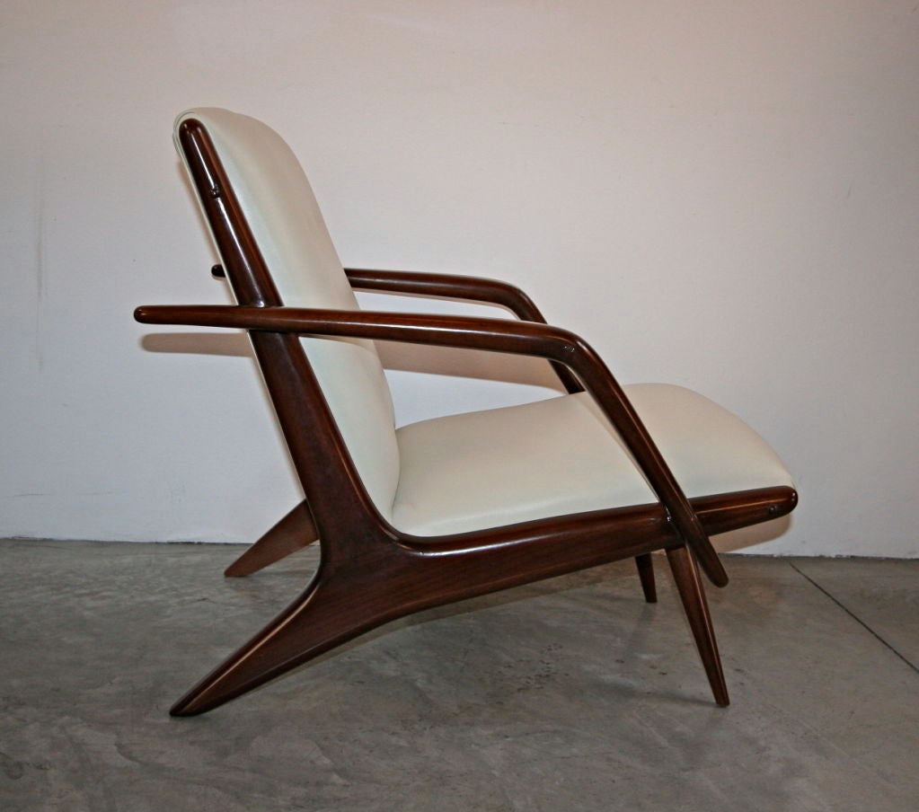 Mid-Century Modern Pair of 1960s Scapinelli Brazilian Armchairs