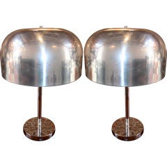 Pair of 1970s Lightolier Aluminum Table Lamps 7